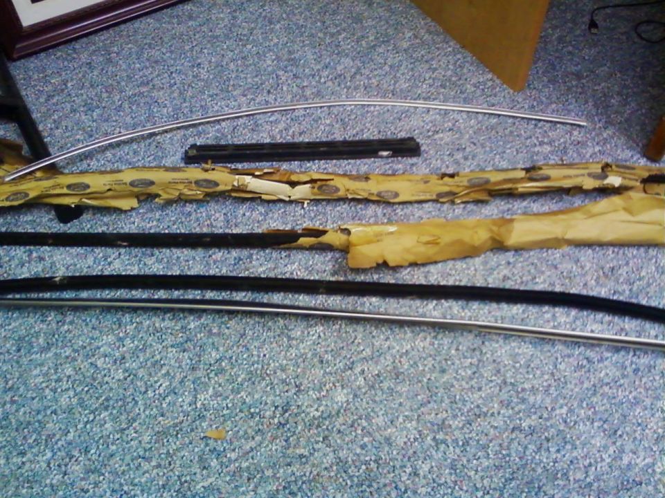 Chrome trim and weather stripping in original ford packaging.  Never used.
