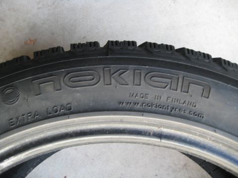 1993 Ford Probe - Close-up of a Nokian Extra Load tire, made in Finland.