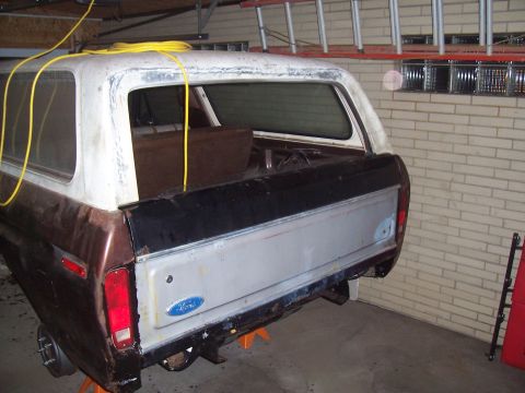 1979 Ford Bronco - Rear view of a 1979 Ford Bronco with the cargo door open.