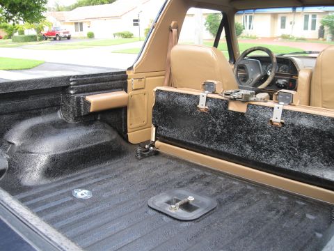 1989 Ford Bronco - So I measured and cut the plasic panels and support straps behind it. I then bent the panels at a 90* angle with straight edges and a heat…