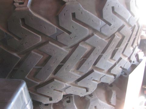 1968 Ford Mustang - The aggressive tread pattern on this tire is designed for off-road traction.