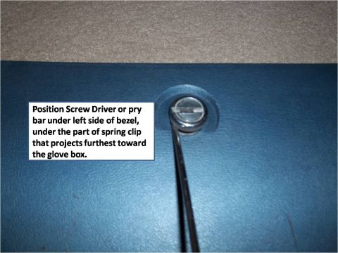 1972 Ford Ranchero - Tool used to pry open glove box latch mechanism.