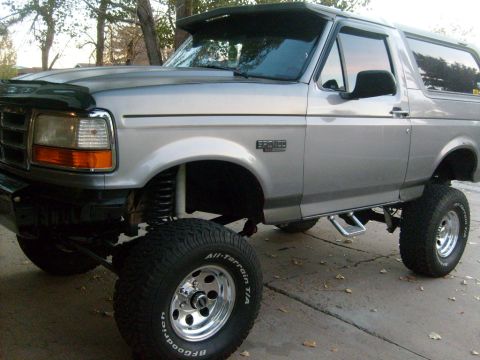 1994 Ford Bronco - This 1994 Ford Bronco is modified with a lift kit and custom wheels.