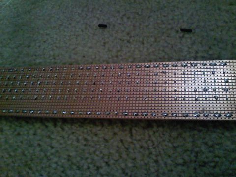 1990 Ford Bronco - A close-up view of a circuit board populated with numerous LEDs and visible solder points, likely part of a custom lighting project.