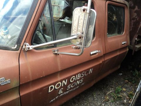 1978 Ford F-350 - This 1978 Ford F-350 pickup truck shows its side profile, custom lettering for 'DON GIBSON & SONS'.
