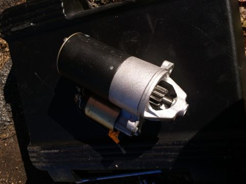 2003 Ford Crown Victoria - A starter motor is shown, a crucial component for igniting a vehicle's engine.