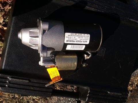 2003 Ford Crown Victoria - A NAPA Power Premium starter motor is shown, likely for a vehicle repair.