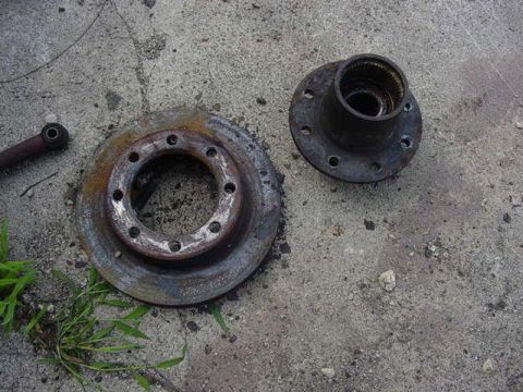 1992 Ford Bronco - pound off studs to remove rotor