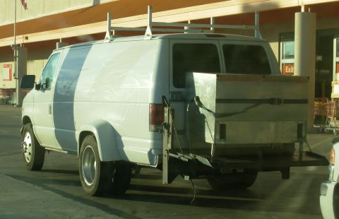 1983 Ford Bronco - Duallie E350 spotted at the Bartlett Home Depot.