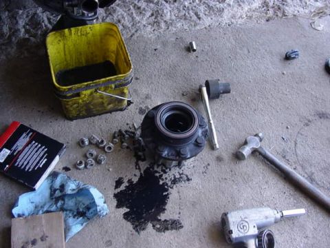 1992 Ford Bronco - the hub assembly. pry out old seal, pound new one in evenlly and fully.