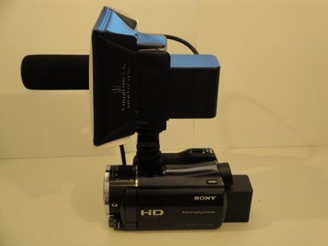 1993 Ford Taurus - A Sony Handycam camcorder is shown with a microphone and light attachment.