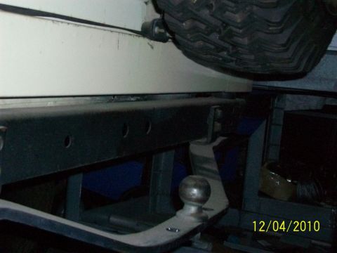 1986 Jeep Wagoneer - Trailer hitch and spare tire detail, date stamp shows 12/04/2010.