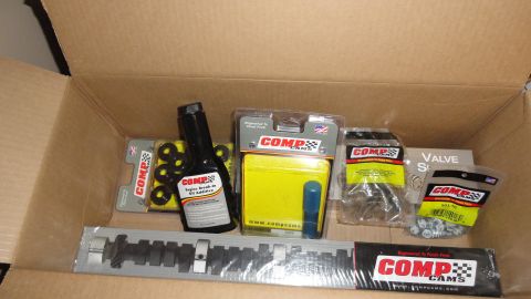 1989 Ford Bronco - Contents of a box containing various Comp Cams engine performance parts.