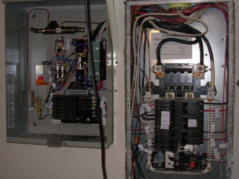 2004 Land Rover Land Rover - I added the breaker tray (from a panel I bought separately) to the generator switch box, and moved the original breakers & their wires from…