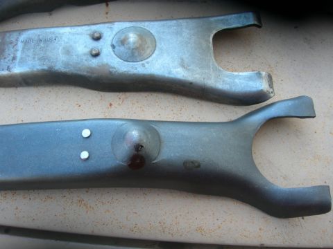 1984 Ford Bronco - Two clutch forks are shown, one with visible text indicating it was made in the USA.