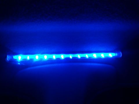 1998 Ford Taurus - A strip of blue LEDs illuminates the interior of a vehicle.