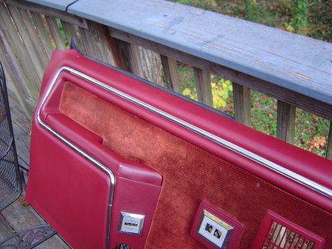 1986 Ford Bronco - Restored door panel with window felt reinstalled.