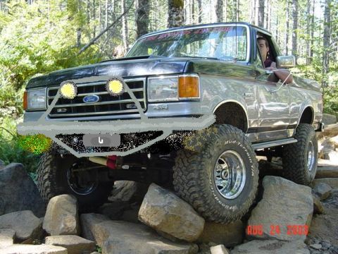 1989 Ford Bronco - My son got creative today...
