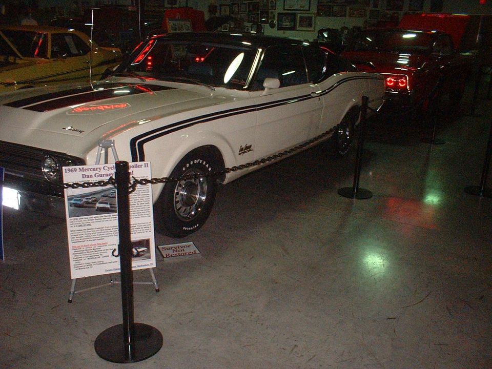 Richard & Katrina Fleenor's original '69 Dan Gurney Spoiler II, also on display at Floyd's museum.