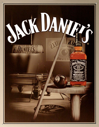 1995 Ford Bronco - Advertisement for Jack Daniel's Tennessee Whiskey a pool table and a bottle of their product.