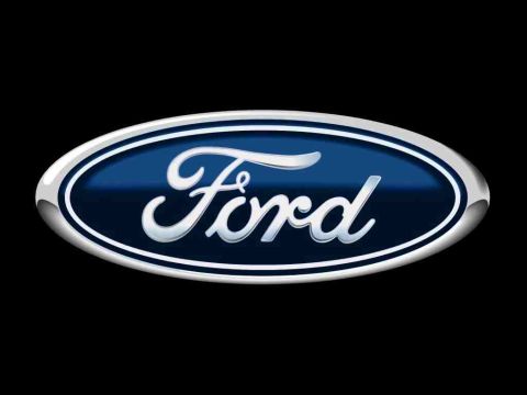 1995 Ford Bronco - The iconic Ford logo is displayed prominently against a stark black background.