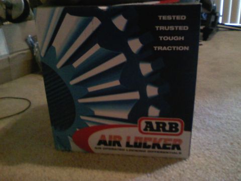 1990 Ford Bronco - Box for an ARB Air Locker differential, "Tested, Trusted, Tough Traction" text.