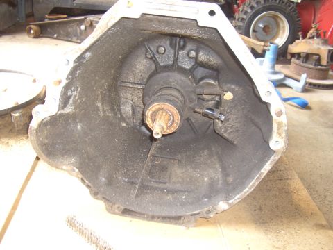 1992 Ford F-150 - Interior view of a transmission bell housing, showing the input shaft splines.