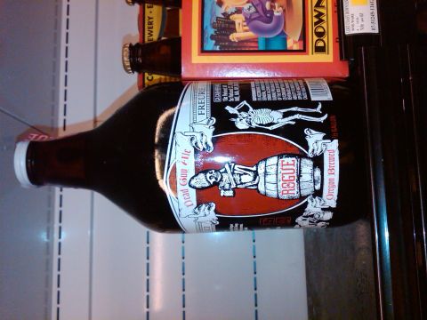 1992 Ford F-150 - A large bottle of Rogue Dead Guy Ale is shown with its distinctive skeleton label.