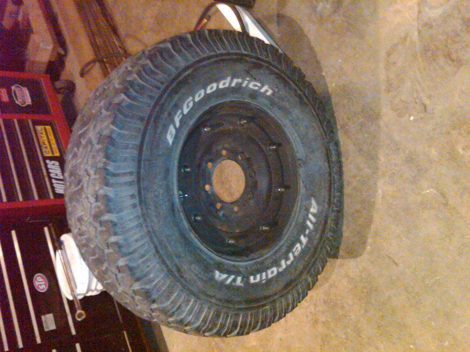 BFGoodrich All-Terrain T/A tire on a steel wheel