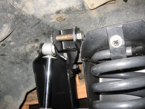 1995 Ford Bronco - .188 U welded to a cut down piece of .188 angle, which in turn is welded all around onto the side of the ford shock tower, which is actuall…
