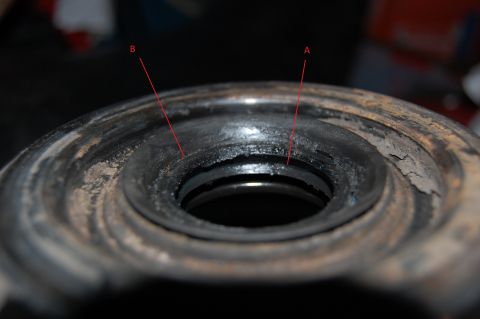 2006 Honda RANCHER - This image shows a close-up view of a worn seal, likely from a mechanical component.