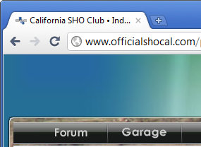 1993 Ford Taurus - A screenshot of the California SHO Club website, indicating a focus on Ford Taurus SHO models.