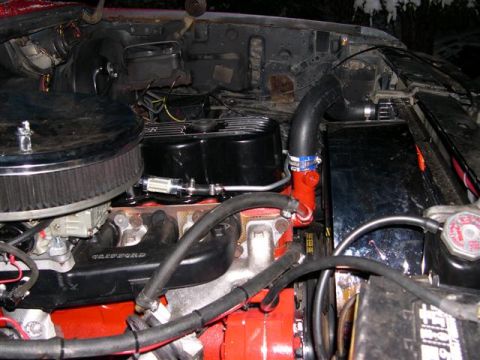1982 Ford Bronco - A side shot that shows the EFI style exhaust manifolds, brake line wrapped around to supply fuel, and the tiny alternator that later got re…