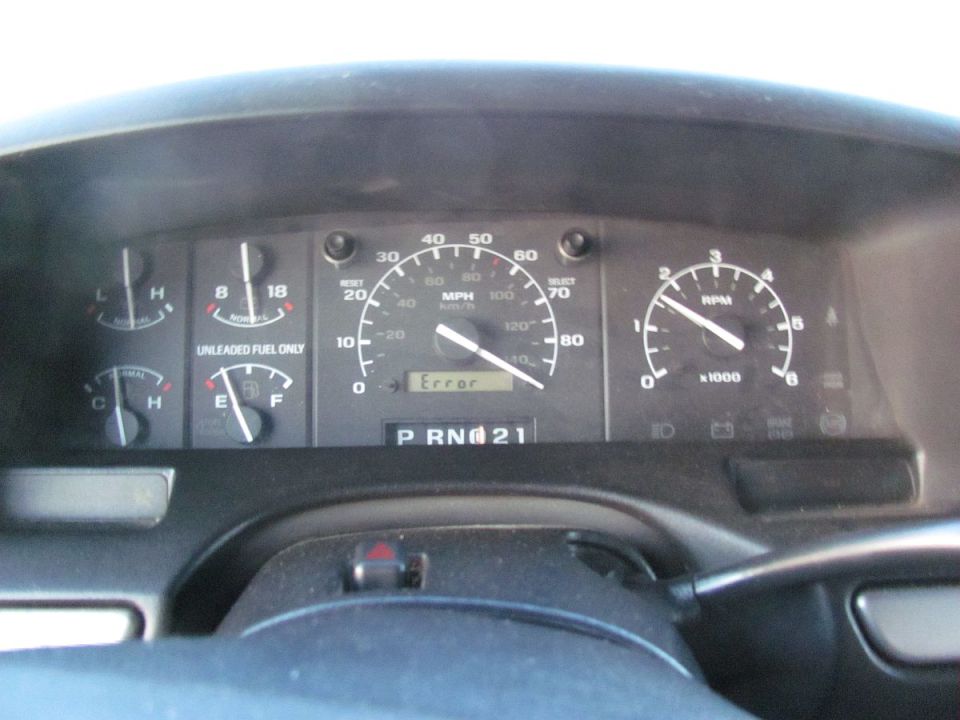 Ford truck instrument cluster gauges with digital Error readout