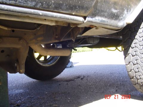 1979 Ford Bronco - The underside of a vehicle is visible, with a date stamp indicating it was photographed on September 21, 2003.