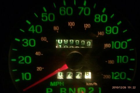 2000 Mercury Grand Marquis - The odometer shows 099999 miles, and the trip odometer reads 07779.