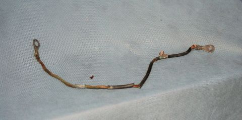 1976 Ford Ranchero - This automotive wiring harness features two ring terminals and appears to be a replacement part.