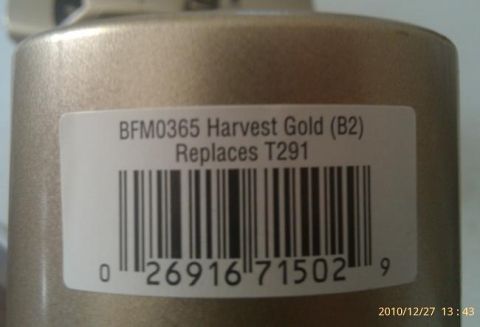 2000 Mercury Grand Marquis - A label on a part reads 'BFM0365 Harvest Gold (B2) Replaces T291' with a barcode.