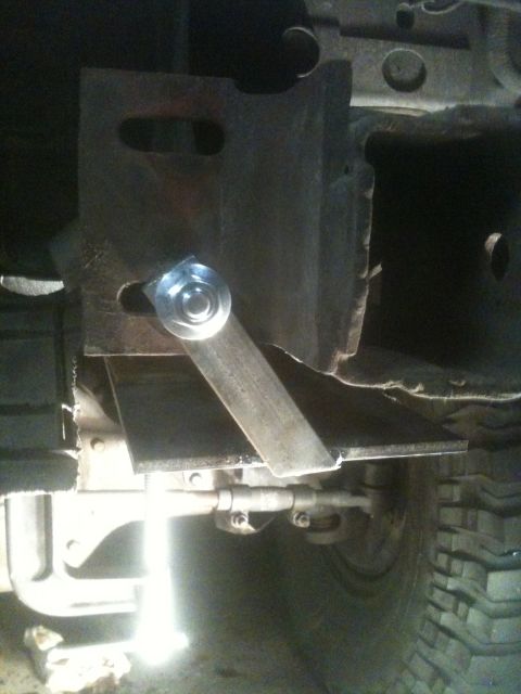 1996 Ford Bronco - Close-up of a custom trailer hitch receiver bracket, likely aftermarket.