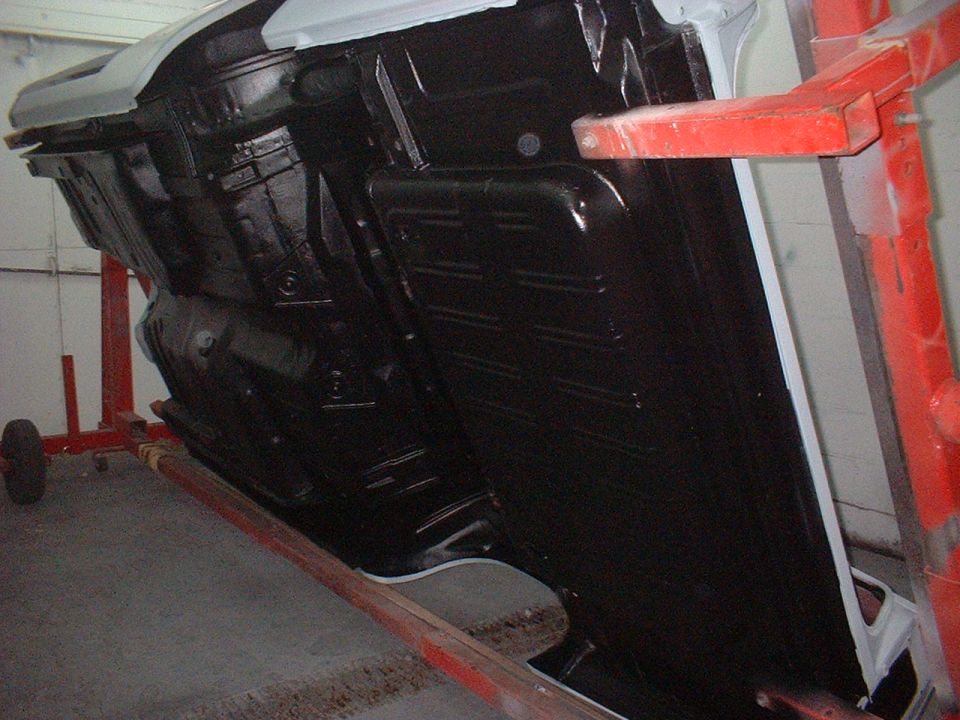 Complete bottom of car shot in Lizard Skin.