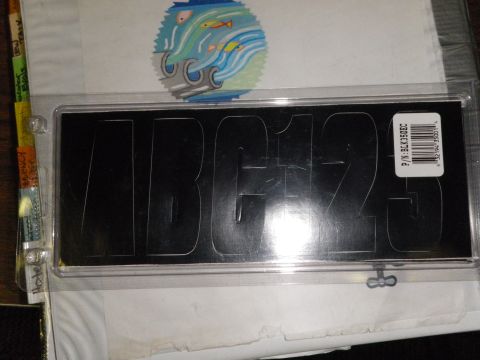 1991 Ford Bronco - A set of black adhesive numbers for a license plate is shown, with the product code P/N: BLK350EC visible.