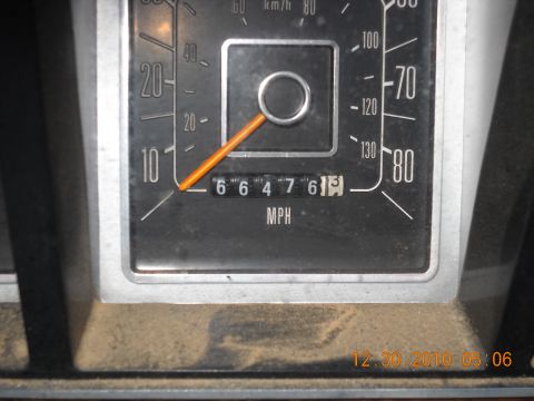 1982 Ford Bronco - The odometer reads 66,476 miles, with the speedometer showing speeds up to 80 MPH.