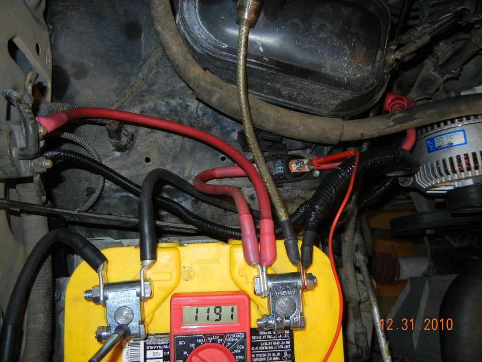 ok, so if it's not charging enough at idle, lets bump up the rpms... But still with the engine at 2k rpm, it's still charging at 11.91volts.