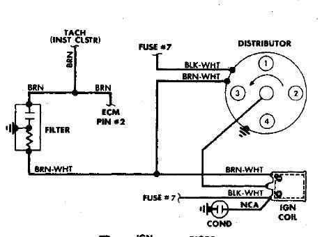 1993 Ford Probe - This is a wiring diagram illustrating the ignition system components and their connections.
