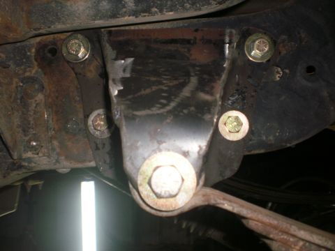 1995 Ford Bronco - This photo shows a close-up of a vehicle's suspension bracket, not a 1995 Ford Bronco.