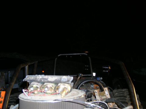 1979 Ford Bronco - Interior view of a custom off-road vehicle, showing gauges and steering wheel.