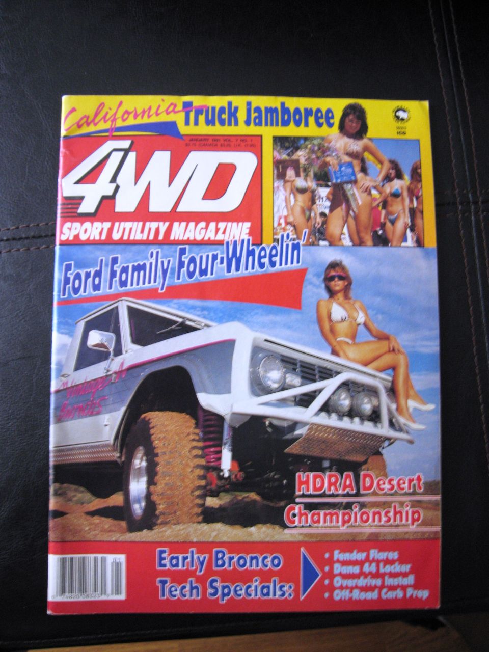 4WD Sport Utility Magazine cover with an early Bronco and Early Bronco Tech Specials headline