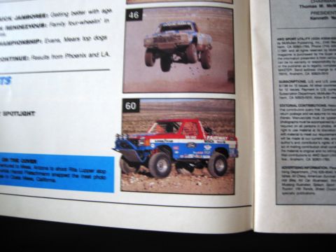 1986 Ford Bronco - This 1986 Ford Bronco is shown in a desert setting, modified for off-road racing.