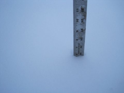 2004 Aston Martin Virage - A ruler is used to measure the depth of snow on the ground.