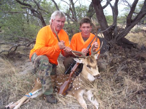 1991 Ford Bronco - Lanai deer with Curt and his son Brandon.